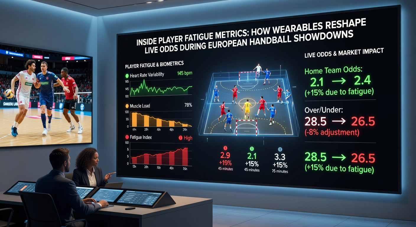 Handball players equipped with wearable sensors during a high-intensity European league match