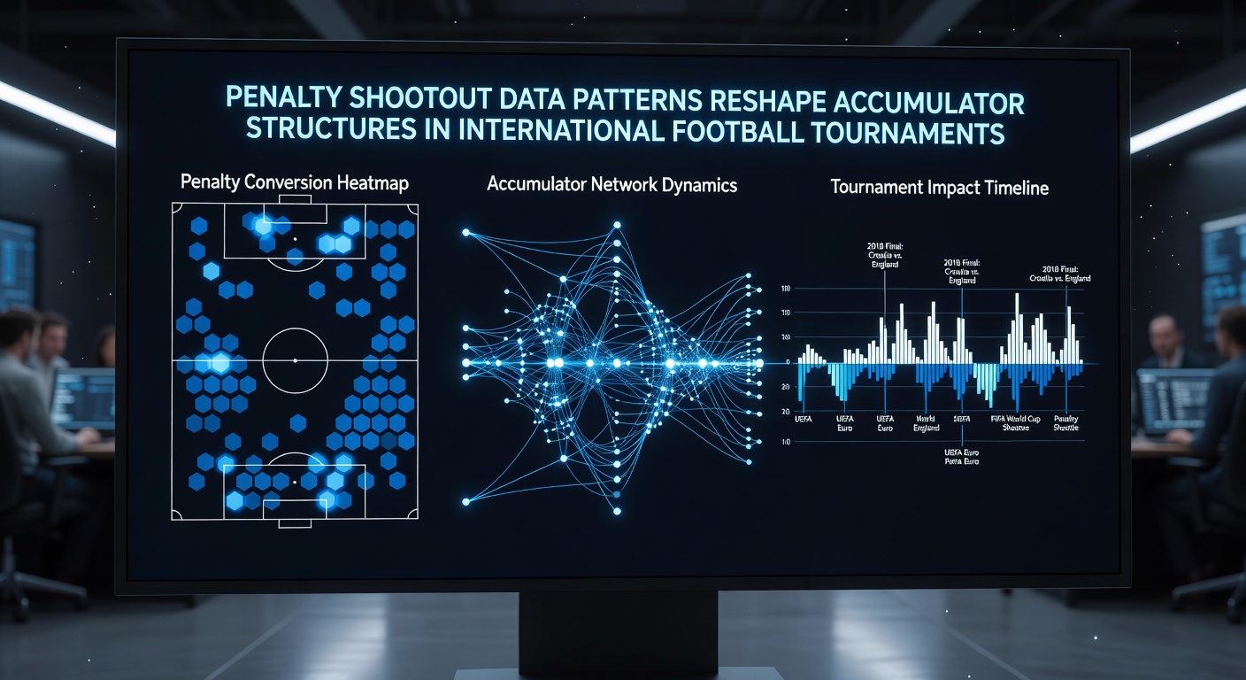 Accumulator betting structures influenced by penalty shootout statistics in international football