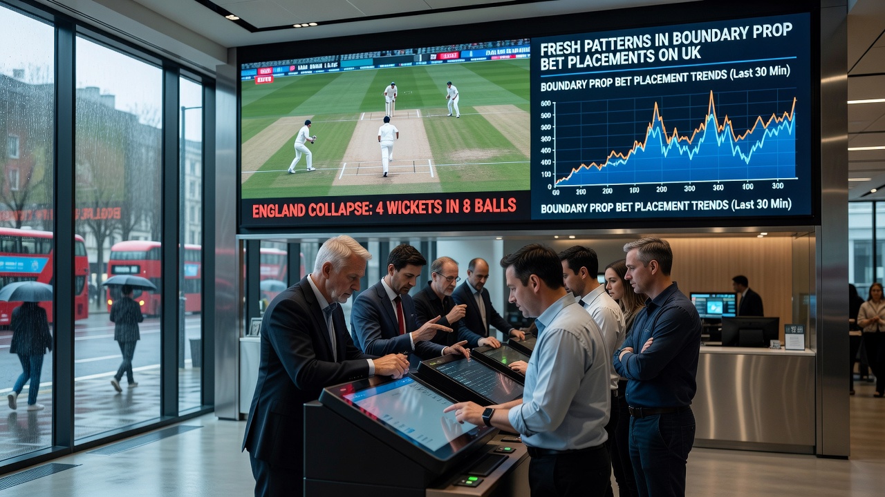 Betting interface showing boundary prop options during a cricket match
